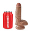 Реалистик с мошонкой на присоске Cock with Balls King Cock 13.5 см, коричневый