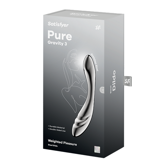 Фаллоимитатор из нержавеющей стали Satisfyer Pure Gravity 3