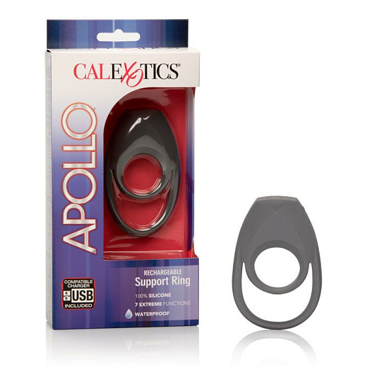 Двойное эрекционное кольцо Support Ring с вибрацией