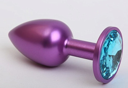 Анальная втулка цвета фиолетовый металлик, 4sexdream, голубая