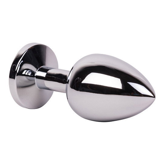 Большой плаг из стали с розовым кристаллом