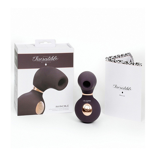 Вакуумно-волновой стимулятор Invincible, водонепроницаемый, фиолетовый