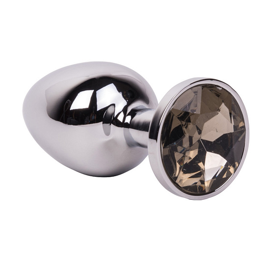 Мини-плаг из стали с серым кристаллом