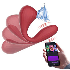 Вибратор Magic Motion Bobi вакуумно-волновой с мобильным приложением, красный