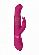 Вибромассажер-кролик Izara со стимулирующими бусинами, розовый