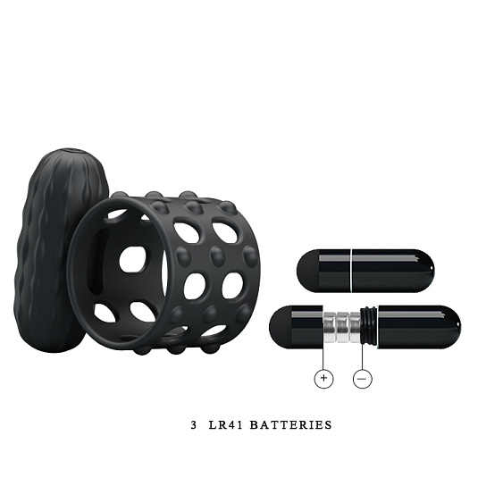 Эрекционное виброкольцо с текстурой-сетка Osborn