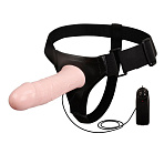 Elastic Harness страпон на трусиках с вибратором на кончике, 19 см