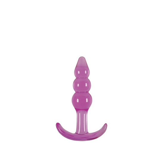 Jelly Rancher T-Plug - анальная пробка рельефная, фиолетовая