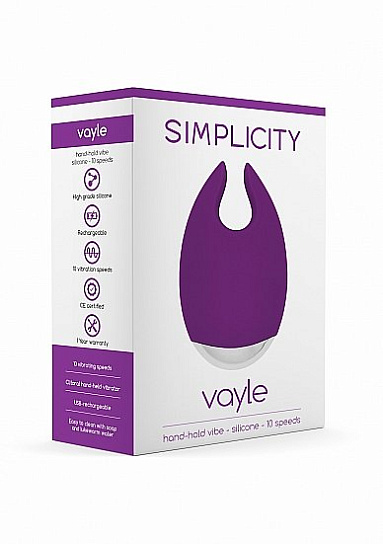 Мини-вибратор VAYLE, 10 скоростей 10.5 см, пурпурный