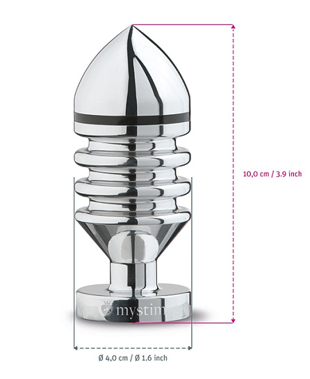 Анальный плаг небольшого размера с электростимуляцией
