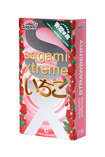 Ароматизированные латексные презервативы Sagami Xtreme Strawberry №10