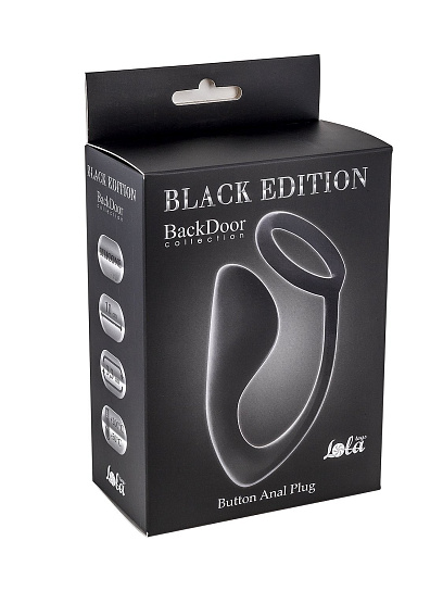 Анальный стимулятор с эрекционным кольцом Black Edition, черный