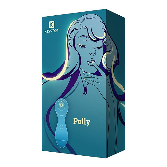 Вакуумно-волновой стимулятор KisToy Polly, голубой