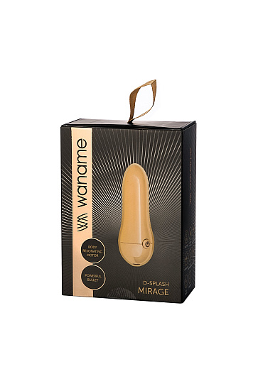 Золотистый клиторальный стимулятор Waname Mirage, 9 см