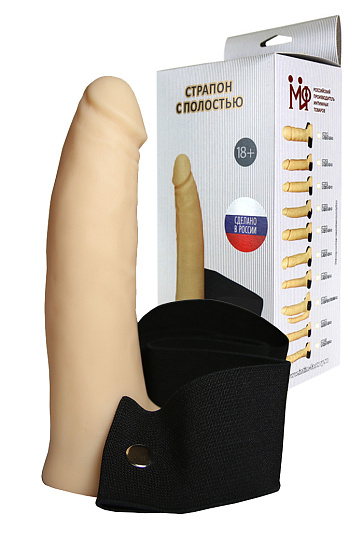 Страпон Джага-Джага №3 с отверстием для полового члена