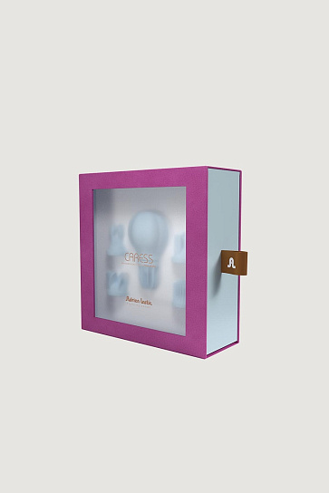 Стимулятор клитора и интимных зон тела с 5 насадками Adrien Lastic Caress Blue