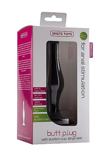 Силиконовая анальная пробка без швов, черная