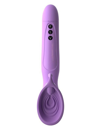 Вагинальная фиолетовая вибропомпа Fantasy Vibrating Roto Suck-Her