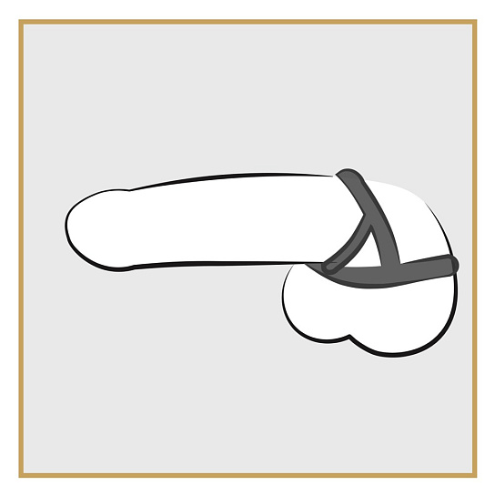 Тройное эректильное кольцо Penis Hodenringe, черное