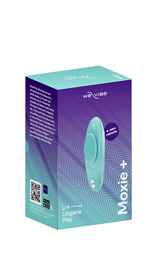 Вибратор в трусики We-Vibe Moxie+ с приложением и пультом, голубой