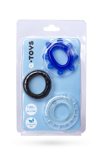 Сет из трех силиконовых эрекционных колец A-toys, ToyFa