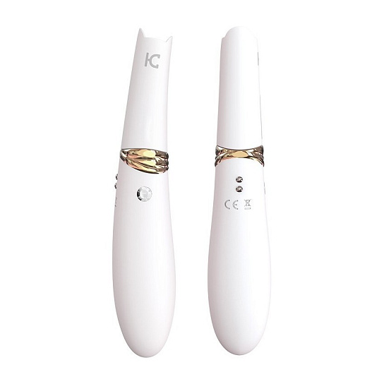 Вибратор с вакуумным стимулятором KisToy Miss CC, белый