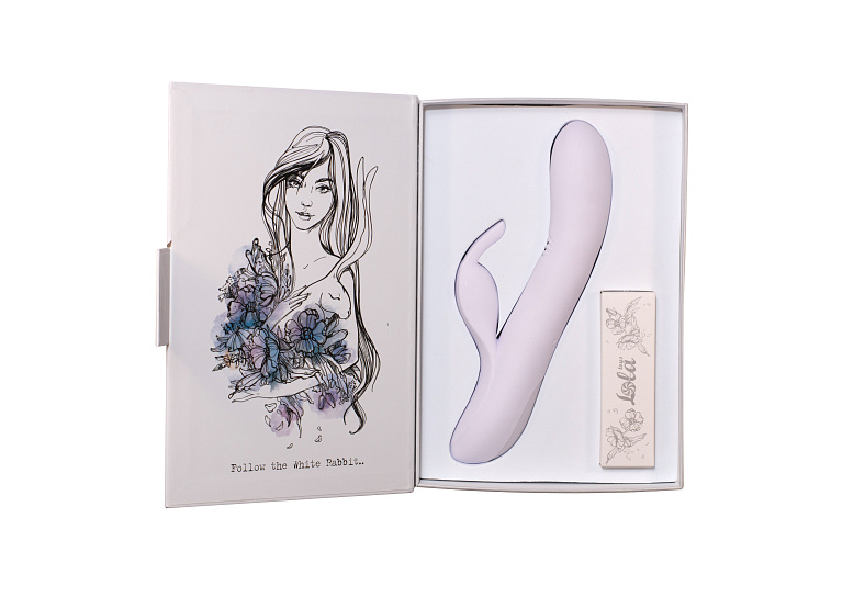Изогнутый вагинальный вибратор White Rabbit, белый, 20,5 см