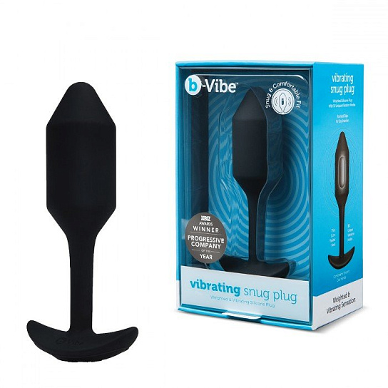 Пробка для ношения с вибрацией B-VIBE VIBRATING SNUG PLUG 2, черная