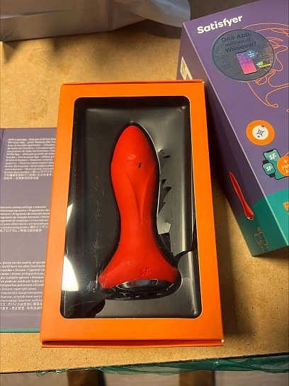 Анальная пробка с ротацией Satisfyer Rotator Plug 1 +, красная, УЦЕНКА