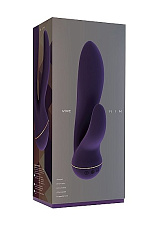 Двойной вибратор NIM, сенсорные кнопки, 19 см, пурпурный