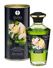 Разогревающее маслице для тела Shunga Экзотический зеленый чай, 100 мл