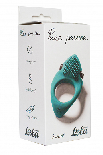 Эрекционное виброкольцо Pure Passion Sunset, зеленое