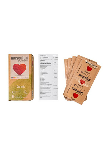 Презервативы Masculan Organic утонченные веганские, 10 шт, прозрачные