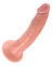 Реалистичный фаллоимитатор с присоской King Cock PipeDream 16.5 см, телесный