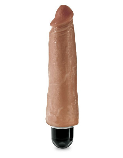 Женский вибратор-реалистик 8 Vibrating Stiffy из коллекции King Cock, 21 см