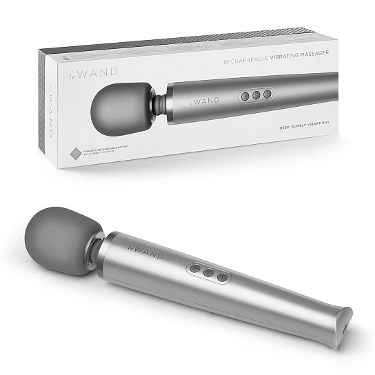 Серый женский вибратор для всего тела Люкс-ванд