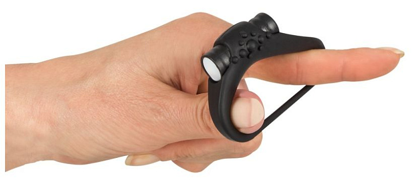 Виброкольцо силиконовое для пениса Stayer, черное