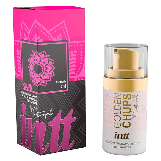 Возбуждающий гель Intt Golden Chups с вибрацией, 17 мл