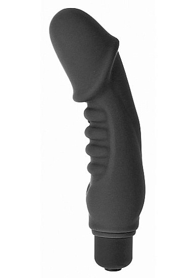 Вибратор с нежной поверхностью POWER PENIS, черный