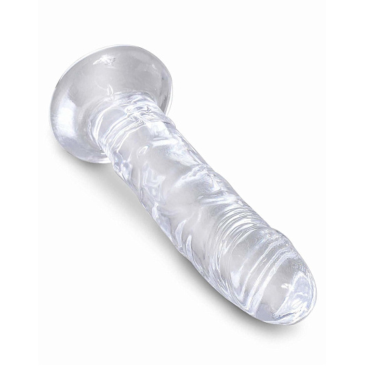 Прозрачный фаллоимитатор на присоске King Cock Clear 15,9 см