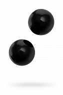 Вагинальные шарики Sexus стеклянные черные, диаметр 3,2 см