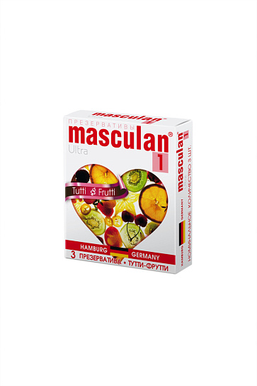 Презервативы ярко-желтого цвета TUTTI-FRUTTI Masculan, 3 шт
