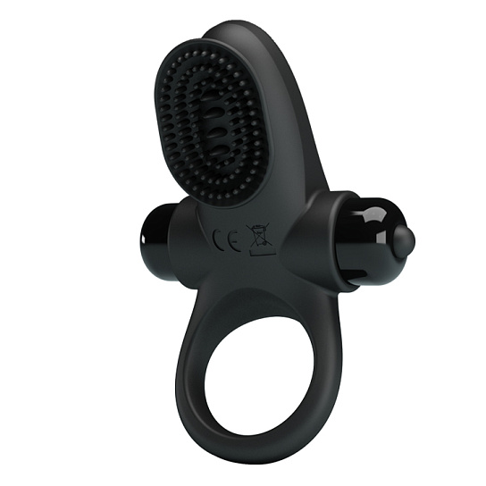 Эрекционное виброкольцо с клиторальной щеточкой Ring II