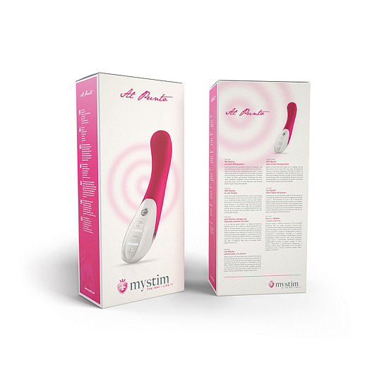 Силиконовый вибратор AL PUNTO с электростимуляцией, розовый