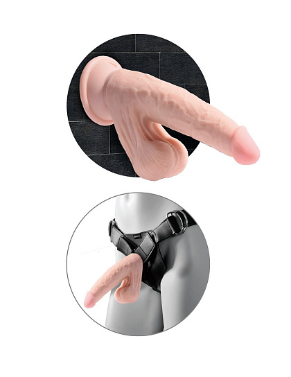 Фаллоимитатор с подвижной мошонкой King Cock Plus 6 Triple Density Фаллоимитатор с подвижной мошонкой King Cock Plus 6 Triple Density