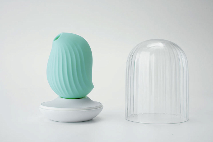 Вибростимулятор с функцией вакуумной стимуляции Cuddly Bird, бирюзовый