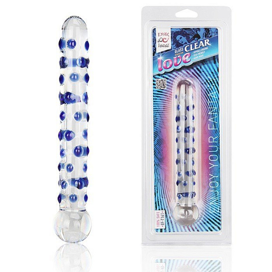 Прямой жезл с массажными точками CLEAR LOVE 17,5 см