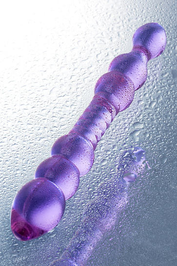 Рельефный стеклянный фаллоимитатор Sexus Glass 22,8 см