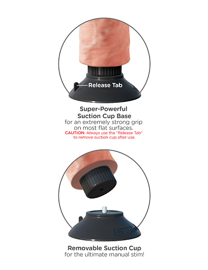 Реалистичный гибкий вибратор-насадка 8 Vibrating Cock 14.5 см, телесный
