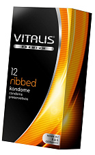 Латексные презервативы Vitalis Premium Ribbed